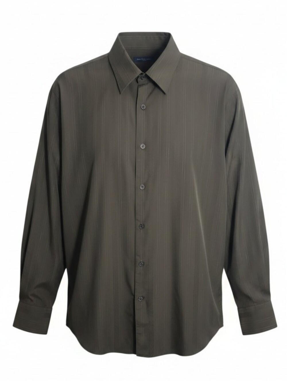 Axist olive green strioed men's long-sleeve dutton down shirt size XL